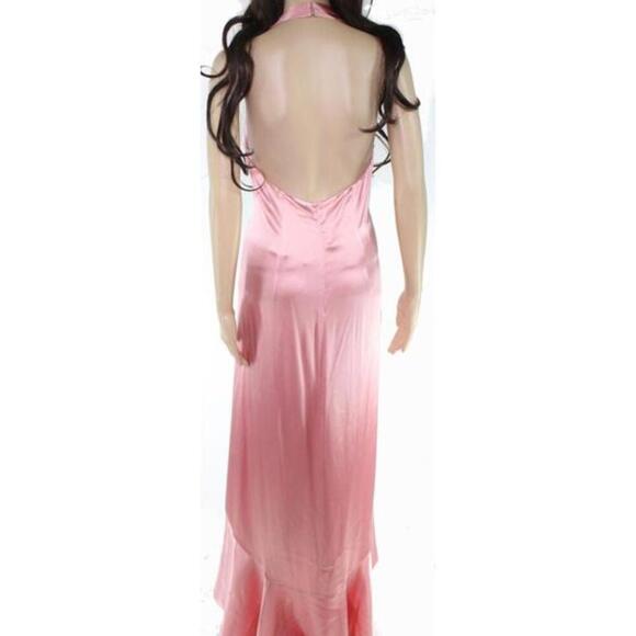 Jill Jill Stuart Womens Satin Halter Twist Front Gown Size 0 - Picture 3 of 3